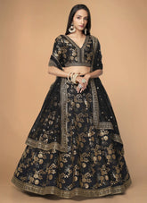 Real attractiveness Silk Lehenga Choli in Black